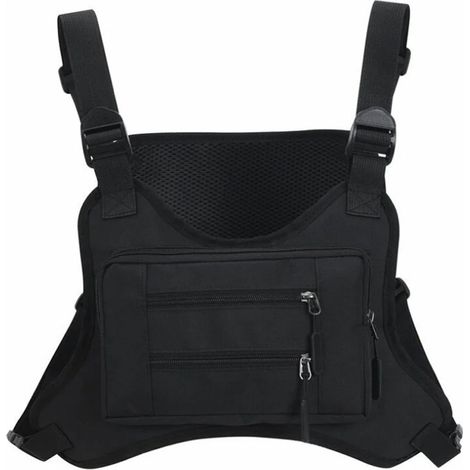 Sac Poitrine Reflechissant Noir Outils Pratique