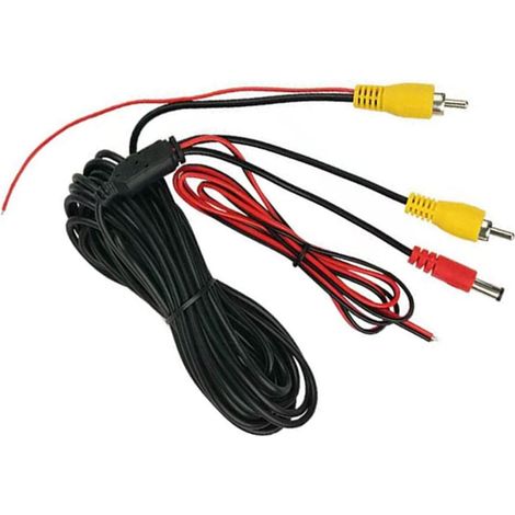 Câble vidéo pour caméra de recul, RCA 10 M/32FT Câble vidéo utilisé pour caméra de recul, écran multimédia de Voiture, 10M/32FT câble d'extension RCA mâle et câble d'alimentation (1/3)