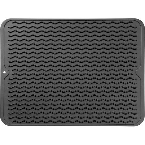 Tapis égouttoir en silicone multi-usages, facile à nettoyer, écologique et résistant à la chaleur. (1/5)