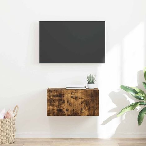 TV-Wandschrank Wandmontiert Geräucherte Eiche 60 x 31 x 29,5 cm