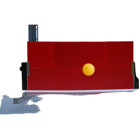 Mesa de ping-pong reversible, tamaño 66 cm x 33 cm, ángulo ajustable, superficie de goma resistente, montaje sin herramientas. (1/5)
