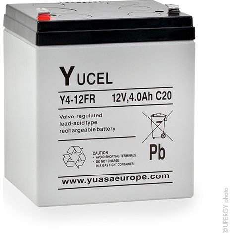 Yucel - Batterie plomb AGM YUCEL Y4-12FR 12V 4Ah F4.8