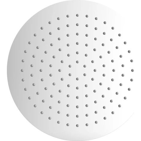 Pommeau de douche en acier inoxydable – Douche économique en eau, pommeau de douche rond de 20 cm, pommeau de douche effet pluie universel, filetage 1/2 pouce, rotation à 360°, inclinaison à 30°, faci (1/5)