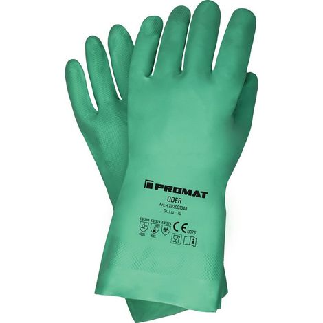 Guanto chimico o taglia 11 verde EN 388.EN 374 PSA III PROMAT (Per 12)