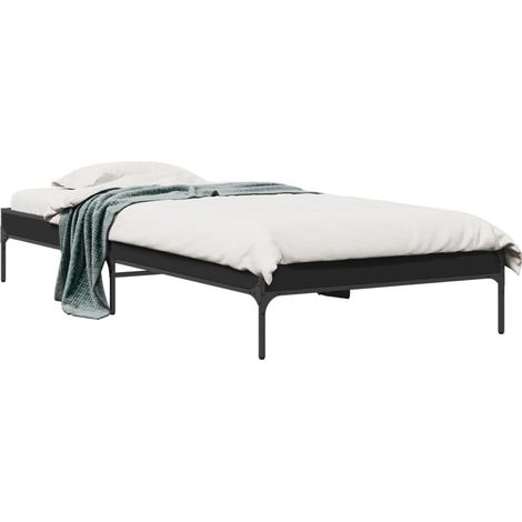 Maison Exclusive - Giroletto Nero 100x200 cm in Legno Multistrato e Metallo (1/5)