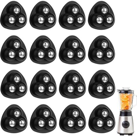 16 Pièces Roulettes pour Meubles Mini Roulette Roulettes Auto Adhésives, Rotation 360 Degrés de Meubles à Billes de Transfert 3 Perles pour Poubelles, Boîtes (Billes Acier) (1/5)
