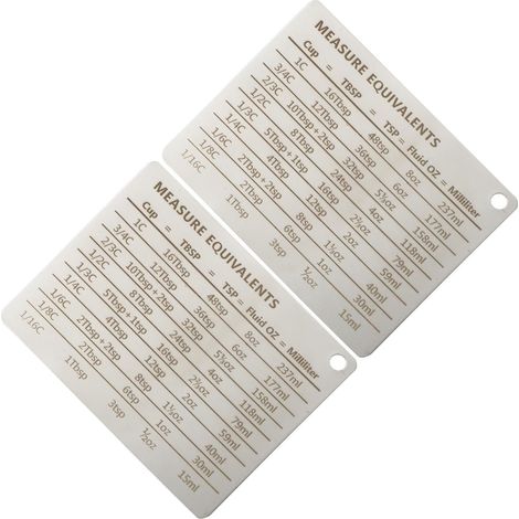Aimants pour Frigo Tableau de Conversion des 2pcs en Acier Inoxydable Facile à Stocker, pour et Pâtisserie (1/5)