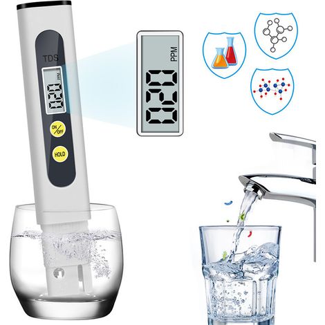 Digitales TDS-Messgerät für Wasser – Preiswerte und zuverlässige Wasseranalyse-Sets für Trinkwasser – Messergebnisse in nur 1 Sekunde. (1/4)