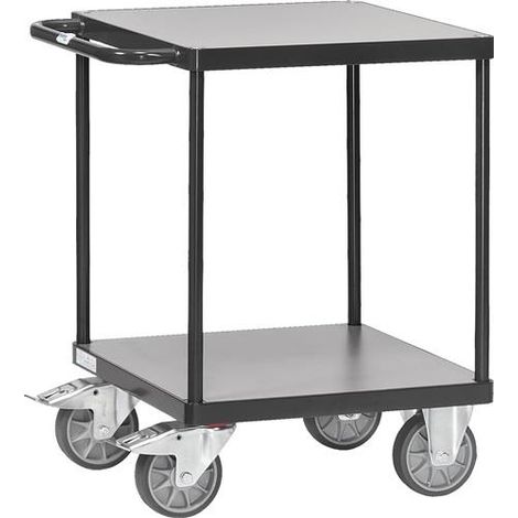 Tischwagen 2 Ladeflächen L600xB600mm grau Trgf.500 kg FETRA (1/2)