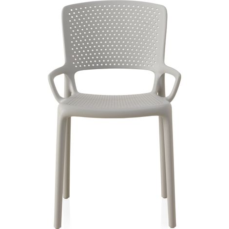 Lot de 4 chaises PP grises (1/5)