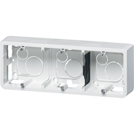 Legrand – Cadre saillie MOSAIC pour 4, 5 ou 2 x 2 modules profondeur 40mm – Matériau thermoplastique – Avec entrée de câble – 80286