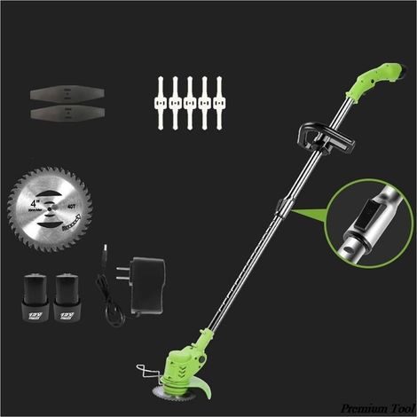 Tondeuse à Gazon électrique sans Fil 12V Tondeuse à Gazon électrique au Lithium (Color : 12v Green Type B, Size : E) (1/5)