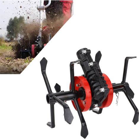 Zoternen Débroussailleuse Roue d'herbe Sol Desserrer Tête Mini Motoculteur Roue de Labour Profond pour Cultivateur de Motoculteur de Jardin ,28mm 9 Dents (1/5)