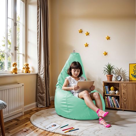 Puff Pera Polipiel Indoor Menta Happers XL