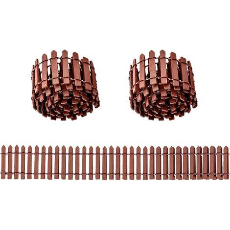 Juego de 3 piezas de mini vallas para jardín, bordes de madera para jardín, vallas de jardín en miniatura, valla de madera flexible en miniatura, micro valla para jardín para paisajismo DIY (1/5)