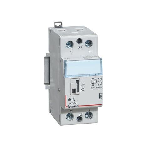 Contacteur de puissance CX³ bobine 230V - 2P 250V - 40A - contact 2F - 2 modules - 412545 - LEGRAND