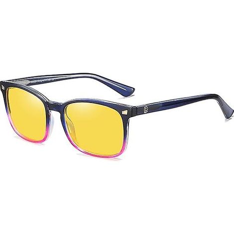 Lunettes de conduite nocturne homme femme verres jaunes polarisés anti-éblouissement protection UV lunettes vision claire (1/5)