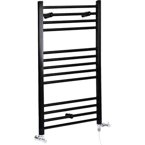 Hudson Reed Nox - Sèche-Serviettes Design Mixte Moderne Plat - Noir - 100 cm x 40 cm