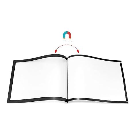 A4 cadre magnétique, cadre affichage magnétique, noir, pour annonces, avis, documents (1/4)