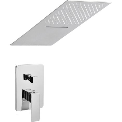Set doccia incasso Kubo con soffione a muro 25x52 slim con cascata (1/5)