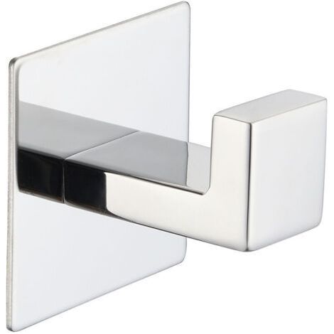 Gancio per asciugamano da bagno in acciaio inox, quadrato, appendiabiti per abiti, giacche e vestiti, gancio per armadio o guardaroba, porta spugne robusto da parete per bagno, cucina o garage (1/3)