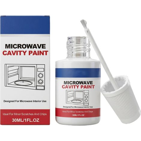 Vernice per ritocchi per cavità del microonde 30 ml  Vernice riparatrice per graffi da microonde per interni, cucine professionali, ristoranti, casa, appartamento (1/5)