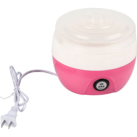 Yaourtière électrique automatique 220V 1L rose, machine à yaourt DIY avec récipient en plastique et fiche CN (1/5)