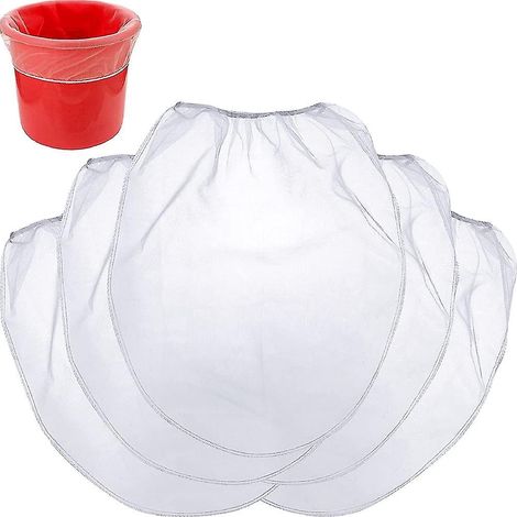 Lot de 25 sacs filtrants à peinture de 5 gallons (environ 19 litres) avec ouverture élastique, en maille fine blanche, pour culture hydroponique. (1/4)