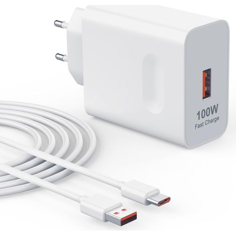 100W Supercharge Chargeur Rapide pour Honor Huawei avec 6A Câble USB C 1M (1/5)