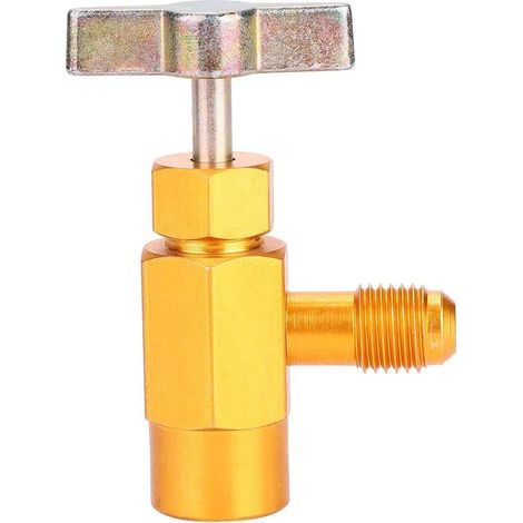 1/4"adaptateur de filetage SAE R-134a R-134 AC robinet de réfrigérant peut distributeur outil de valve 1/2" filetage Acme (1/5)