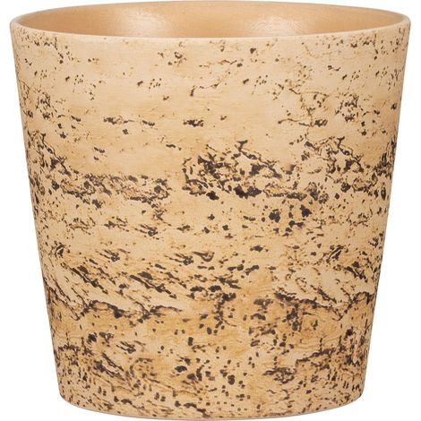 Scheurich Cork Style, pot de fleurs en céramique, couleur : Cork, diamètre 16 cm, hauteur 12.8 cm, 2 l vol.