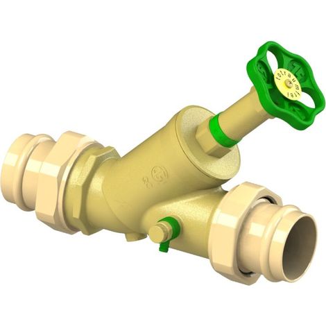 JS KFR-Ventil, mit Pressanschluss (Außengewinde) MULTI, mit Entleerung, mit nicht steigender Spindel, DN50, Pressdurchmesser 54mm, DVGW geprüft, 0016875400001