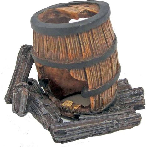 Set 2 pezzi Amtra Deko Botte Di Legno con Foro