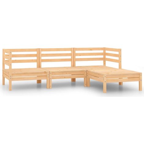 Set di mobili da giardino mobili da esterno 4 pezzi legno massello di pino 020016235
