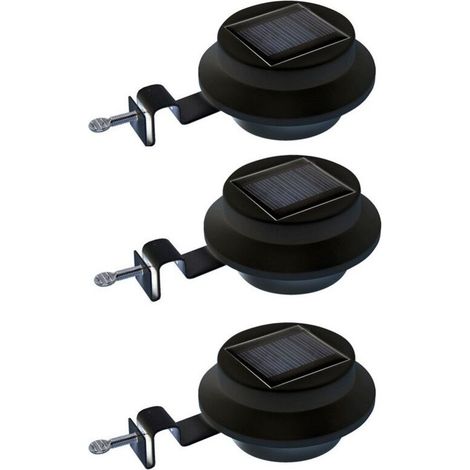 3 Solar-Dachrinnenleuchten
