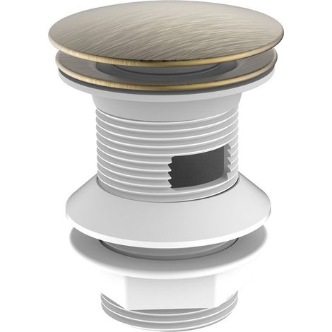 Piletta click clack da 1''1/4 oro lucido con troppo pieno