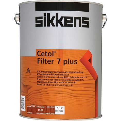 Sikkens – Lasure pour bois chêne foncé 5L – Résistance intempéries et UV – Application avec brosse en soie – Finition durable