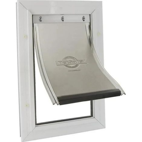 Petsafe – Chatière pour animaux 620 – Aluminium renforcé – Volet flexible avec fermeture magnétique – Convient aux chiens jusqu'à 18 kg