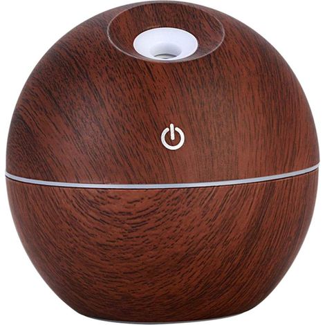 Mini humidificateur USB 130 ml bois, diffuseur portable maison bureau voiture (1/5)