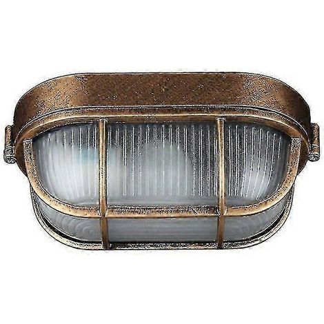 Applique murale ovale d'extérieur, en aluminium moulé sous pression, style nautique, applique murale rétro industrielle, lampe bateau, décoration murale pour couloir de cour. (1/5)