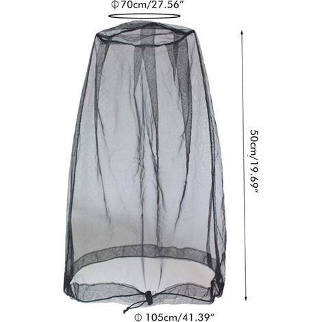 Lot de 2 filets de protection pour la tête, idéaux pour la pêche, l'alpinisme, la randonnée et le jardinage. (1/5)