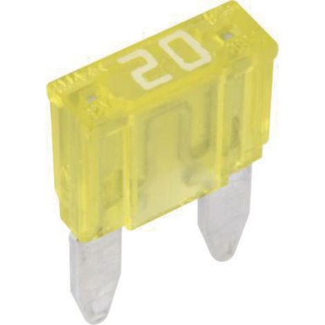 Mini-Flachsteckersicherung 32 V 1 x 20 A 10,9 x 16,3 mm gelb