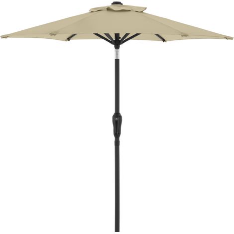 Doppler Mittelstockschirm "LIFE Lift" Ø180 cm, sand, Bezug aus 100% Polyester, Gestell aus Stahl und Aluminium, Gewicht 4 kg (1/5)