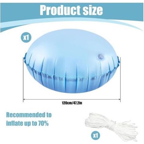 Coussin Hivernage Piscine Hors Sol, 120 CM Coussin Piscine Hivernage, Ballon Hivernages Piscines Hors Sol, Convient pour Protéger Les Piscines en Hiver Et en Cas D'intempéries/Rond (1/5)