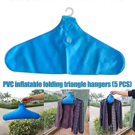 Stück aufblasbare PVC-Kleiderbügel, faltbar, kreativer Kleiderständer zur Aufbewahrung von Anzügen und Kleiderschränken (1/4)
