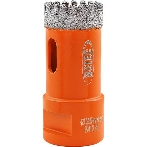 Foret Diamant Trépan Carrelage-25mm avec filetage M14 pour forage porcelaine, céramique,carrelage,granit,marbre, pierre