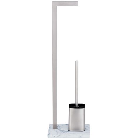 Wenko 2in1 Stand WC-Garnitur Aprilla - 74 x 23 cm - Brosse WC et porte-papier toilette (1/5)