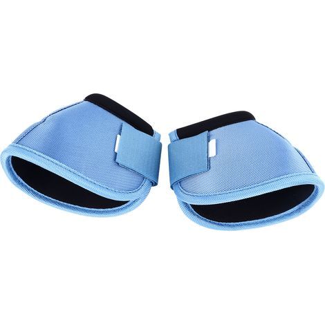 Horse bell boots made of Oxford cloth, wear-resistant, comfortable and breathable hoof protection for equipment supplies, blue, size M