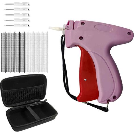 Kit de mini-pistolet à couture fine pour vêtements, Stitchy Quick Clothing Fixer avec 6 aiguilles fines, 1000 attaches et un étui.