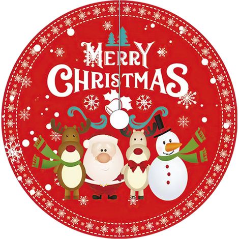 Jupe d'arbre de Noël Jupe d'arbre de Noël Tapis d'arbre de ferme rustique Ornements pour décorations de Noël de vacances intérieures et extérieures (1/5)